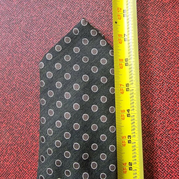 Ermenegildo Zegna Green Polka Dot Tie Wool/Silk Blend Made in Italy Designer - Picture 5 of 6
